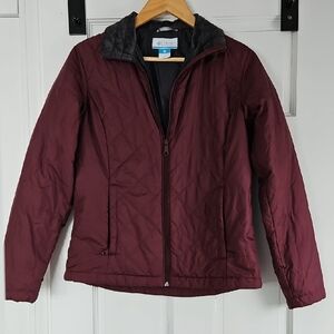 Columbia Red Puffer Jacket Lightweight Insulated Sz Small